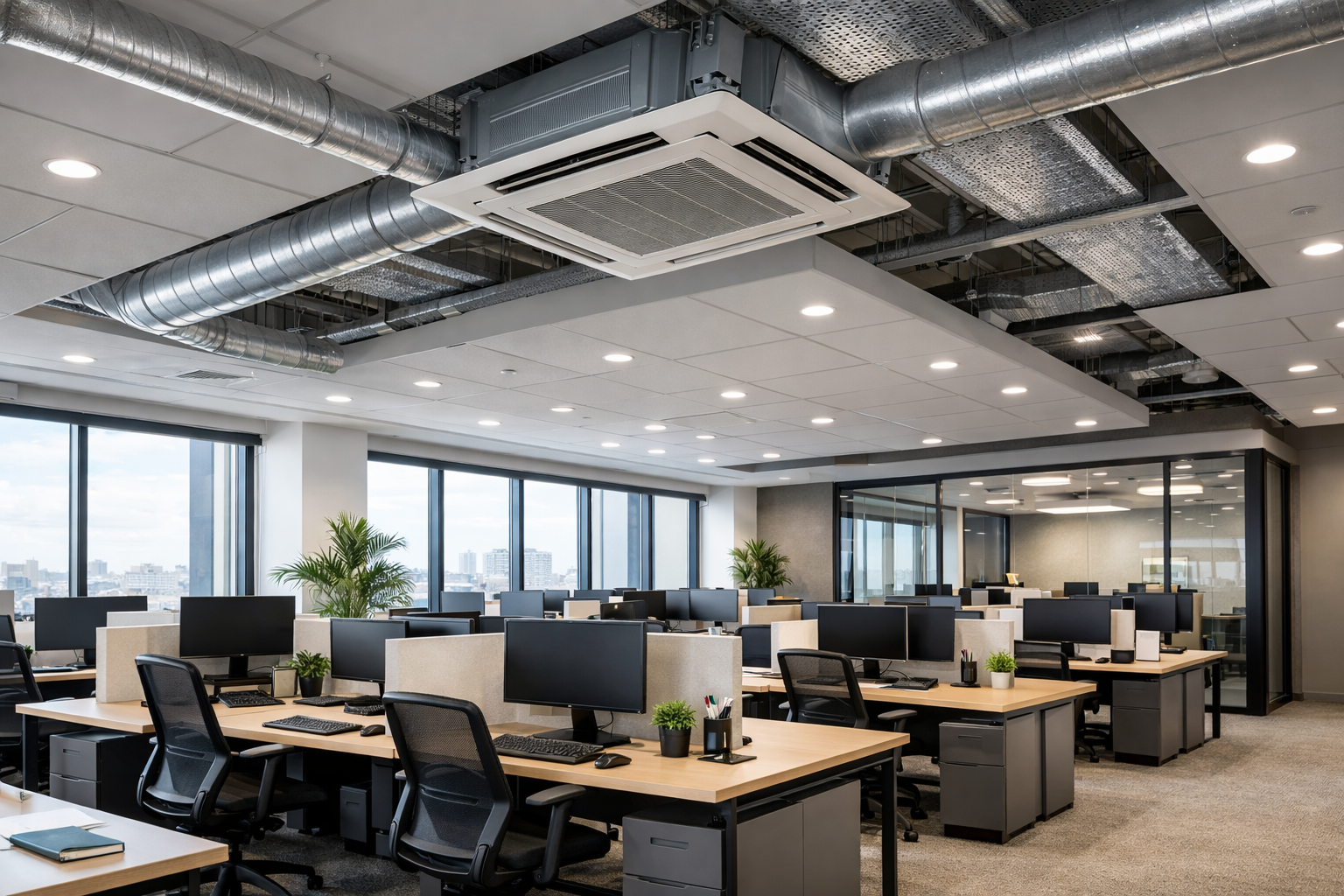 Espaço corporativo climatizado